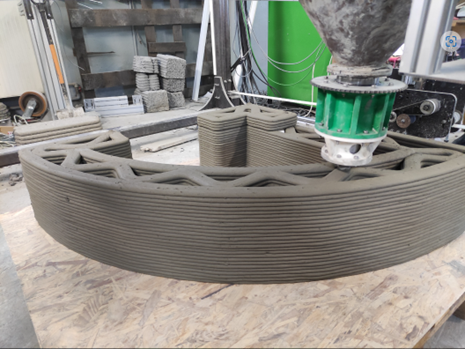 Beispiel eines 3D-Betondrucks