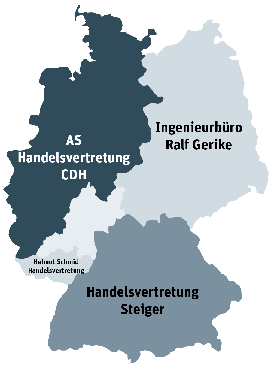 Übersicht Handelsvertreter Berghof Products + Instruments GmbH